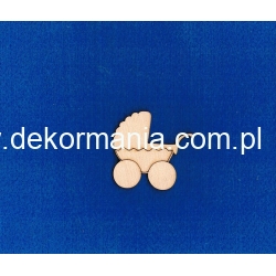 Wózek 4x4cm / SKLEJKA #3mm , narodziny, metryczka